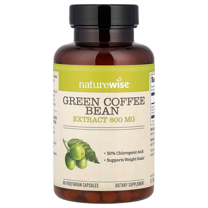 NatureWise, Green Coffee Bean Extract, 800 mg, 60 Vegetarian Capsules