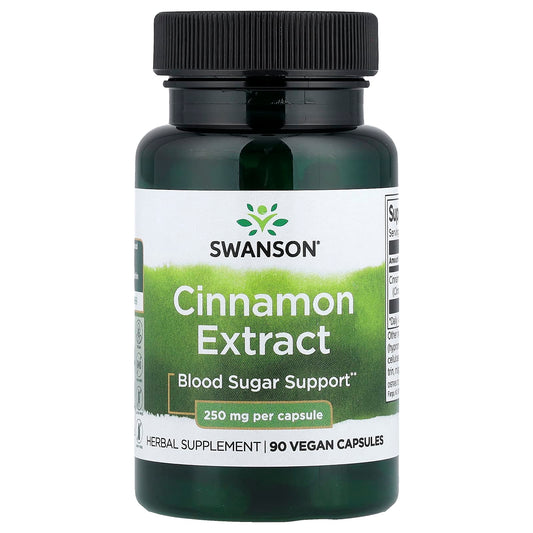 Swanson Vitamins, Cinnamon Extract, 250 mg, 90 Vegan Capsules
