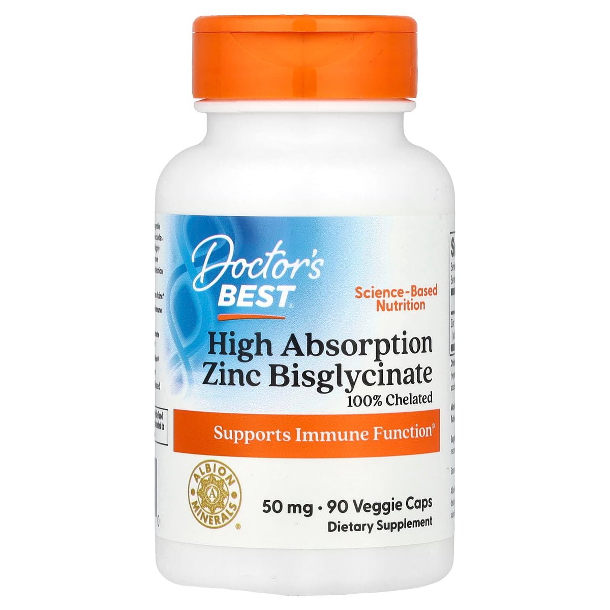 Doctor's Best Zinc Bisglycinate 50 mg 90 Caps