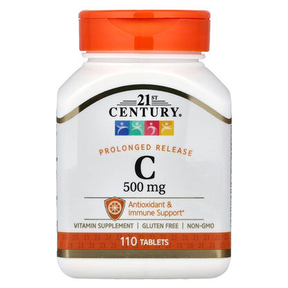 21st Century, Vitamin C, Prolonged Release, 500 mg, 110 Tablets