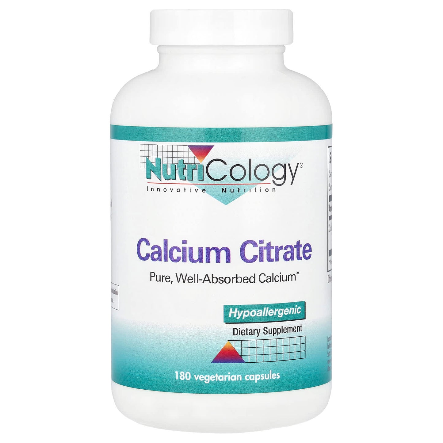 Nutricology, Calcium Citrate, 150 mg, 180 Vegetarian Capsules