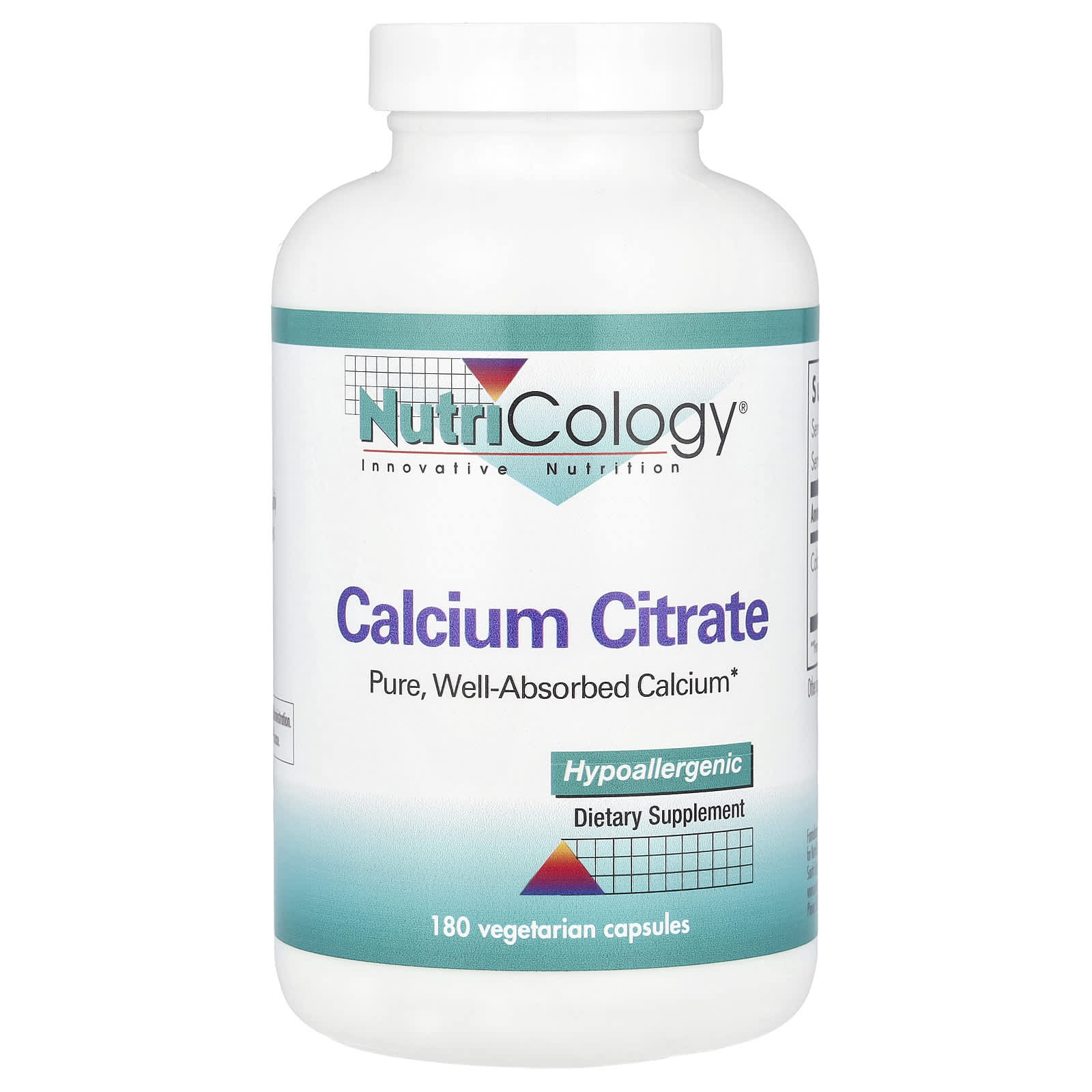 Nutricology, Calcium Citrate, 150 mg, 180 Vegetarian Capsules