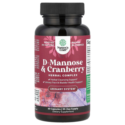 Nature's Craft, D-Mannose & Cranberry, 60 Capsules
