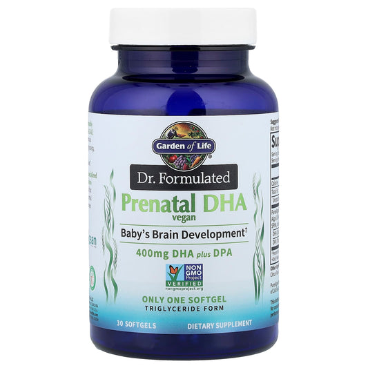 Garden of Life, Dr Formulated, Vegan Prenatal DHA, 400 mg, 30 Softgels
