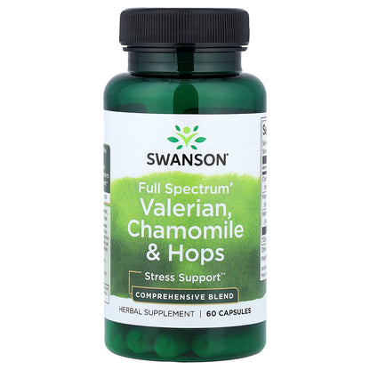 Swanson Valerian, Chamomile & Hops 60 Caps