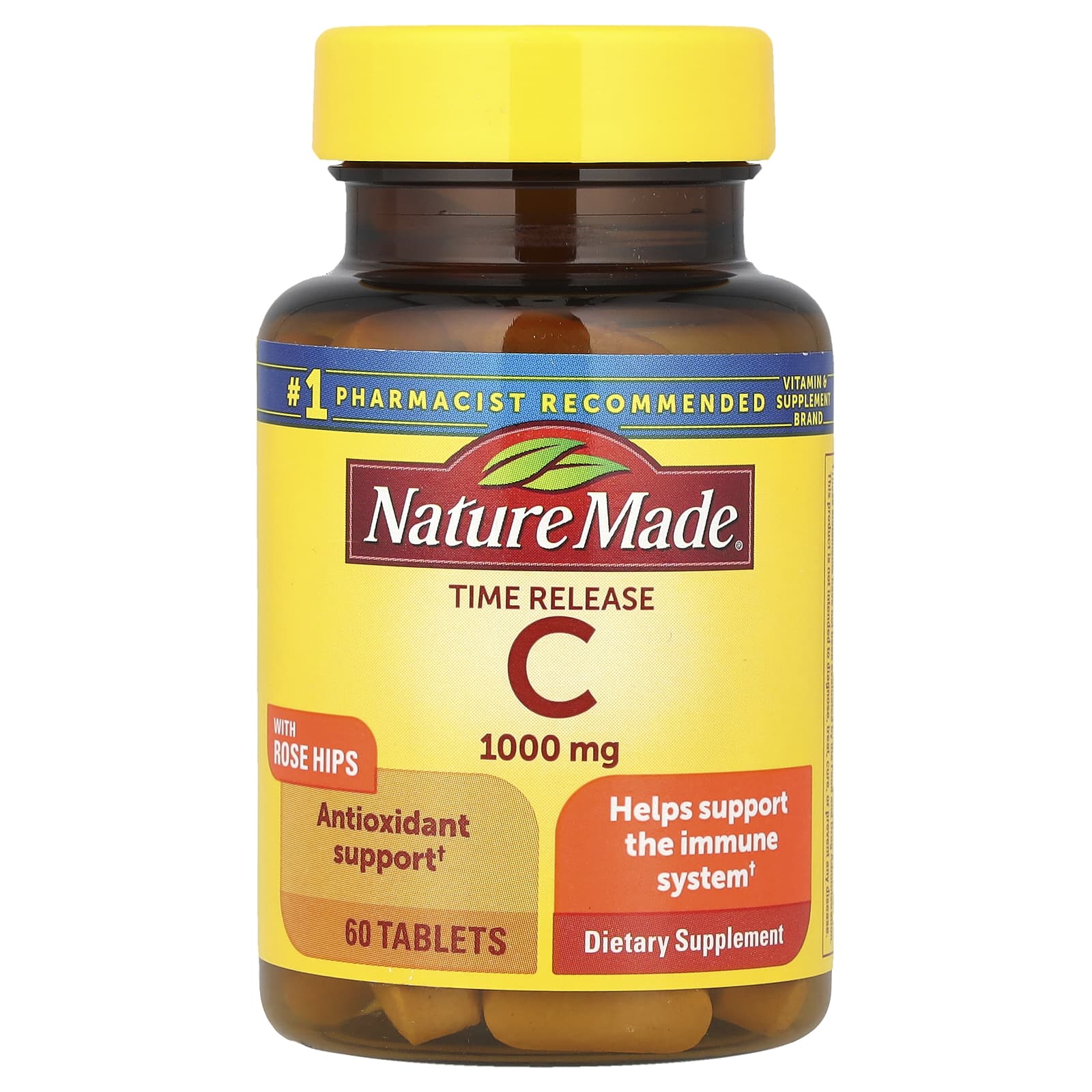 Nature Made, Vitamin C with Rose Hips, Time Release, 1,000 mg, 60 Tablets