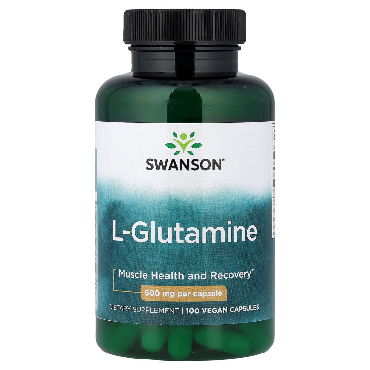 Swanson L-Glutamine 500 mg 100 Vegan Capsules