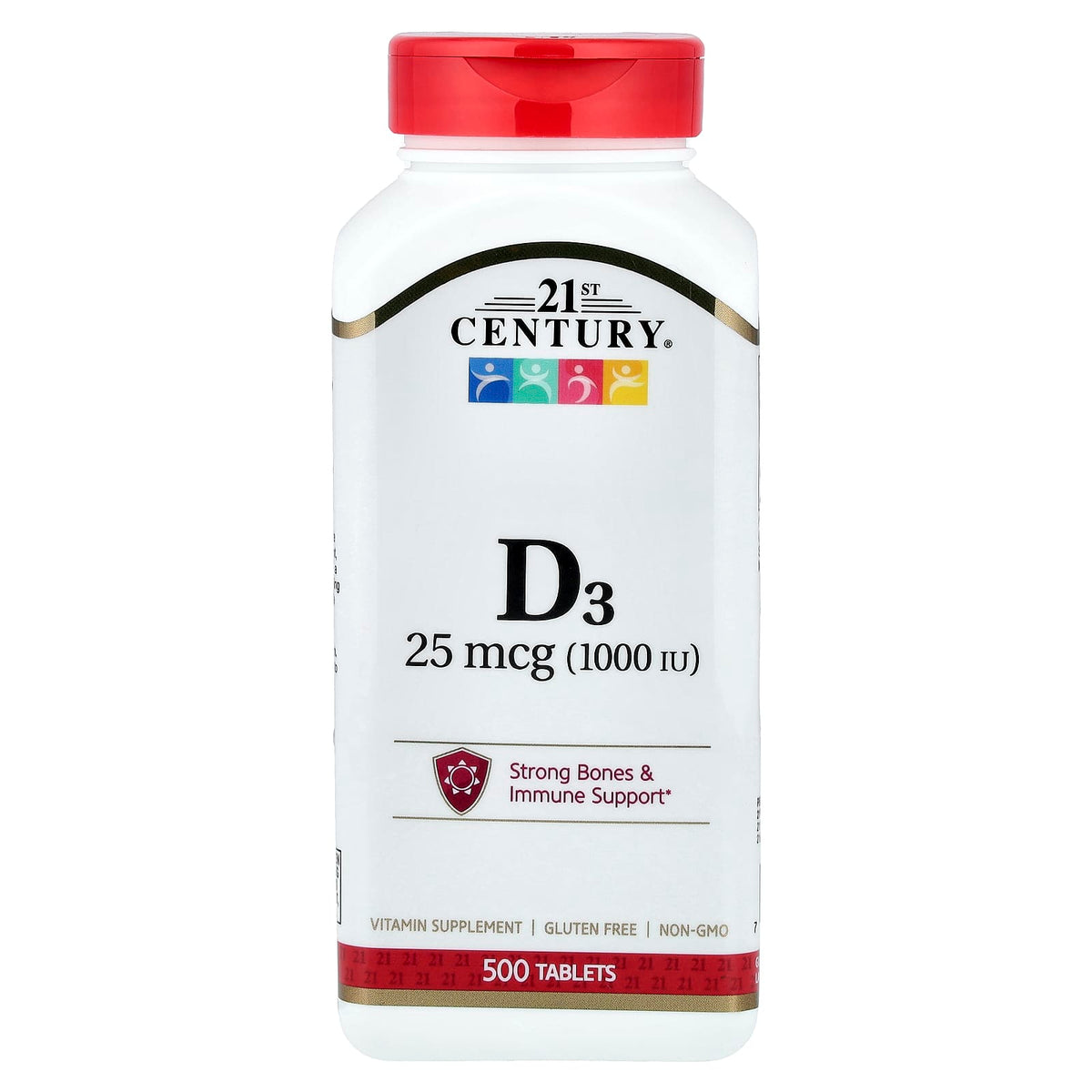 21st Century, Vitamin D3, 25 mcg (1,000 IU), 500 Tablets