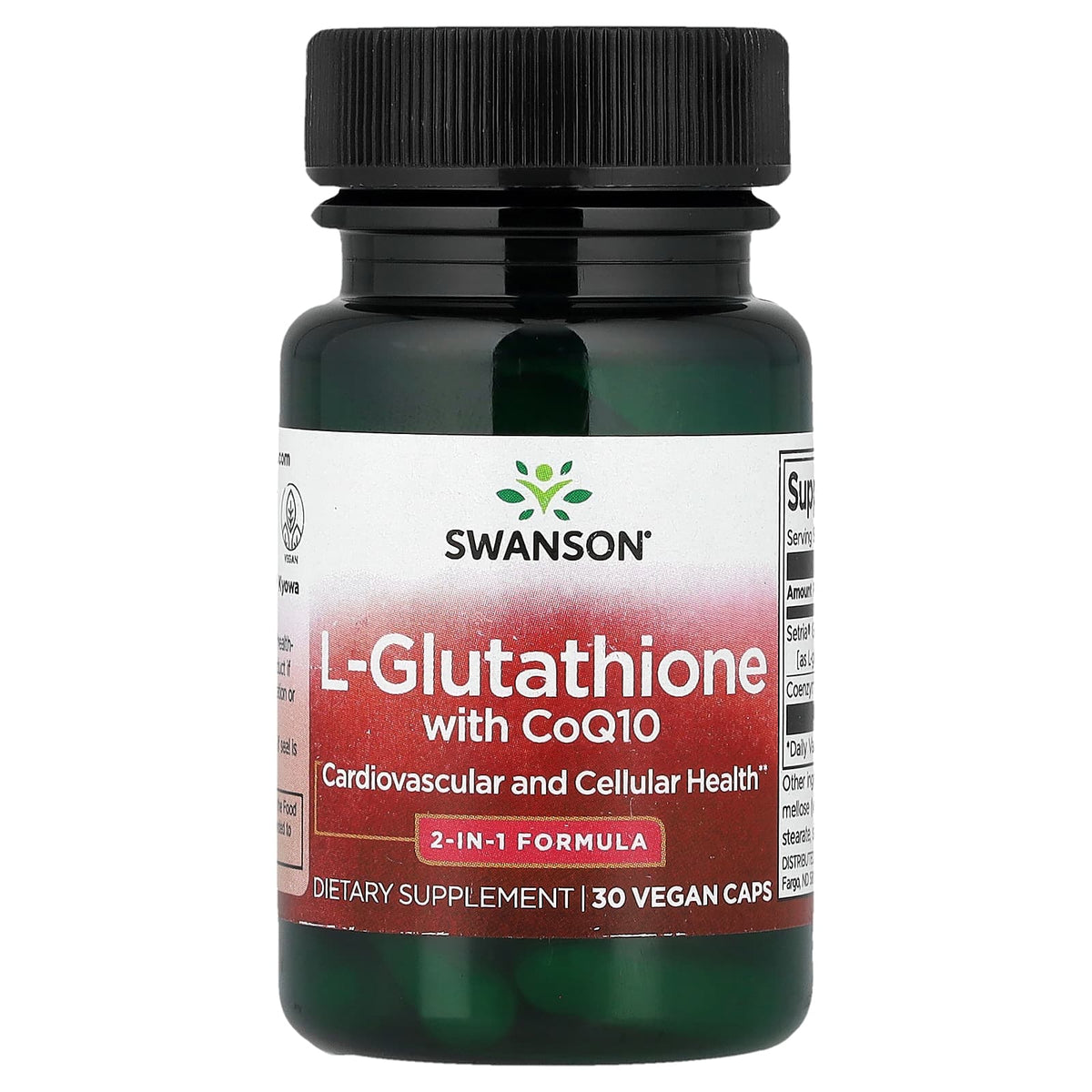 Swanson Vitamins L-Glutathione with CoQ10 30 Vegan Caps