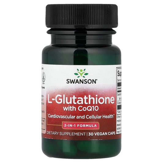 Swanson Vitamins L-Glutathione with CoQ10 30 Vegan Caps