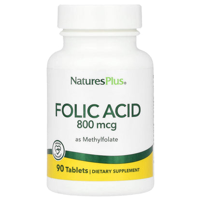 NaturesPlus Folic Acid as Methylfolate 800 mcg 90 Tabs