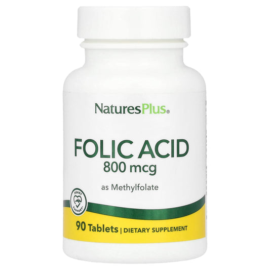 NaturesPlus Folic Acid as Methylfolate 800 mcg 90 Tabs