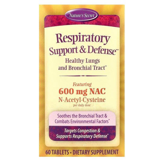 Nature's Secret, Respiratory Support & Defence, 60 Tablets