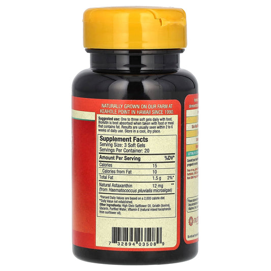 Nutrex Hawaii, BioAstin®, Hawaiian Astaxanthin, 4 mg, 60 Soft Gels