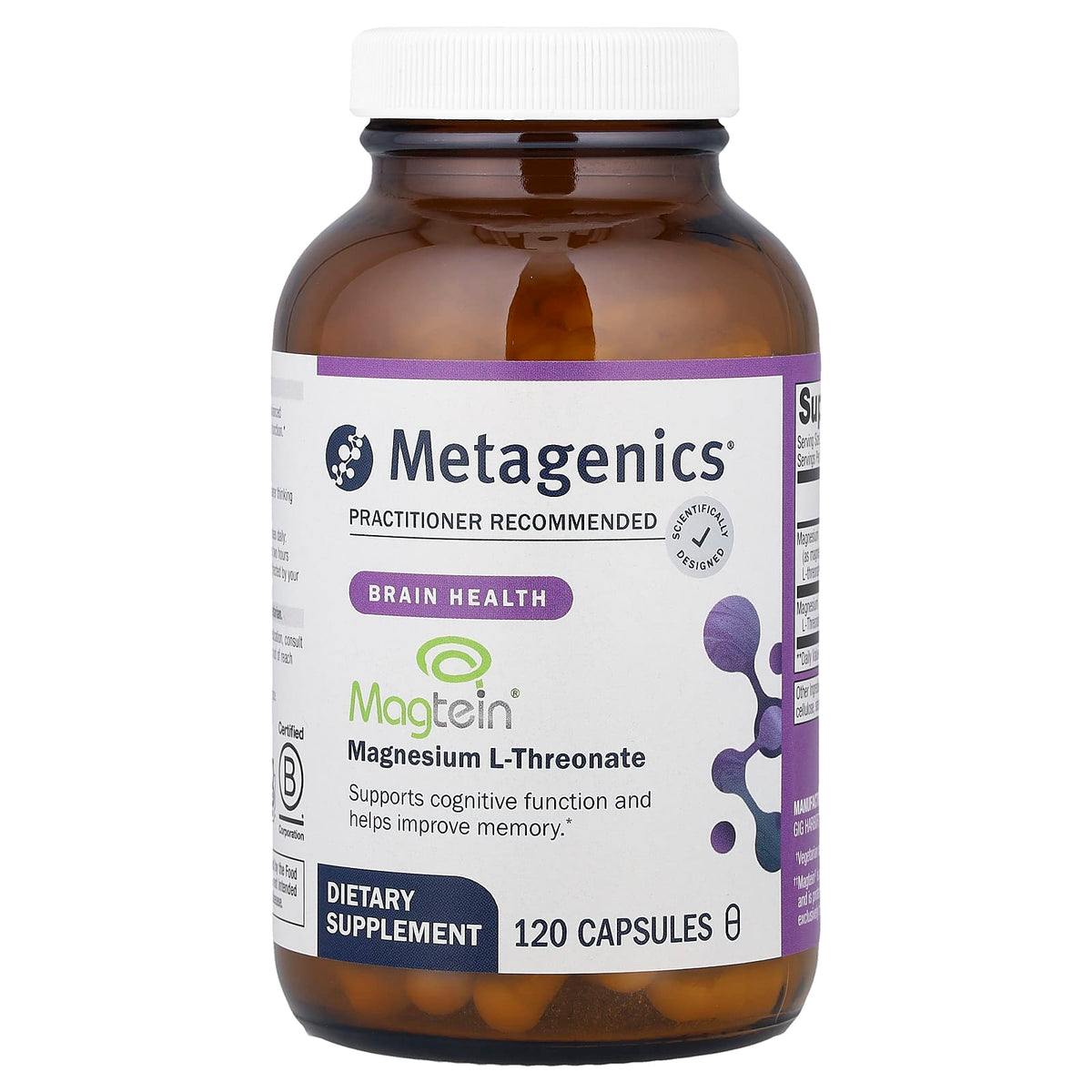 Metagenics Magtein Magnesium L-Threonate 120 Caps