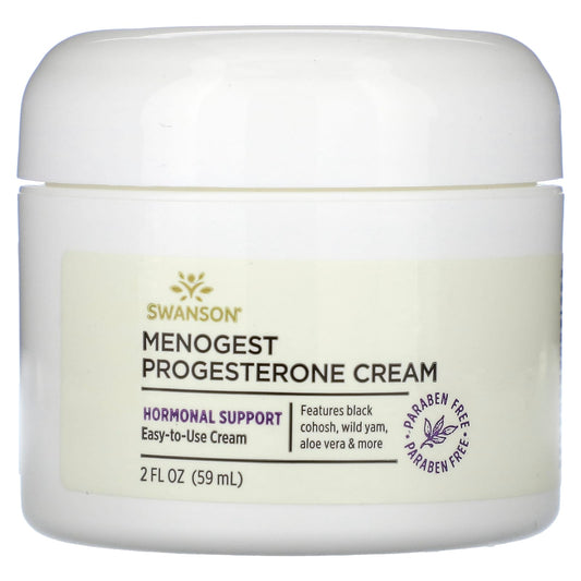 Swanson Vitamins, Menogest Progesterone Cream, 2 fl oz (59 ml)