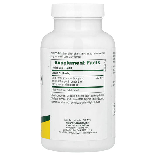 NaturesPlus, Apple Pectin, 500 mg, 180 Tablets