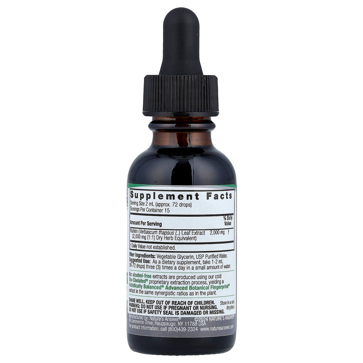 Nature's Answer Mullein Leaf 30 ml (1 fl oz) Liquid