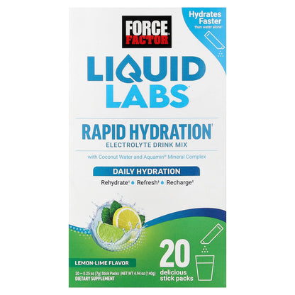 Force Factor Rapid Hydration Electrolyte Drink Mix 20 Stick