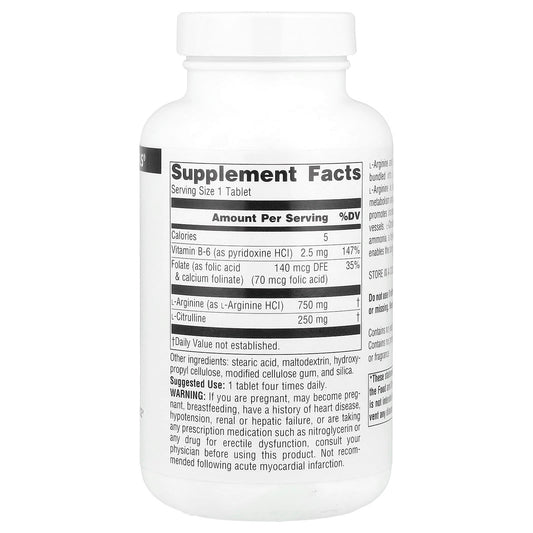 Source Naturals, L-Arginine L-Citrulline Complex, 120 Tablets
