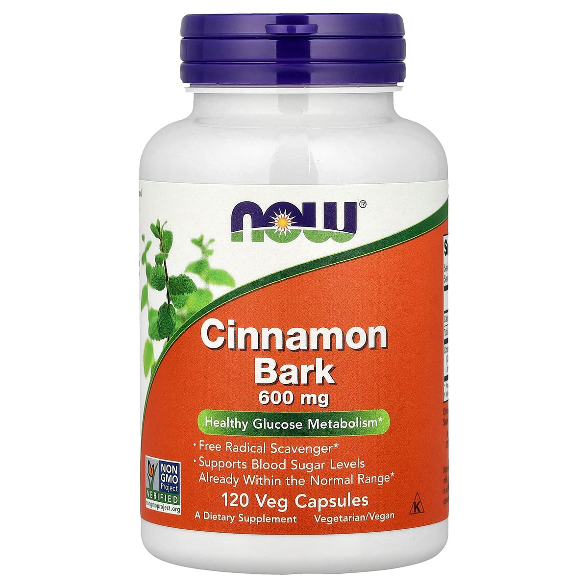 Now Foods, Cinnamon Bark, 600 mg, 120 Veg Capsules