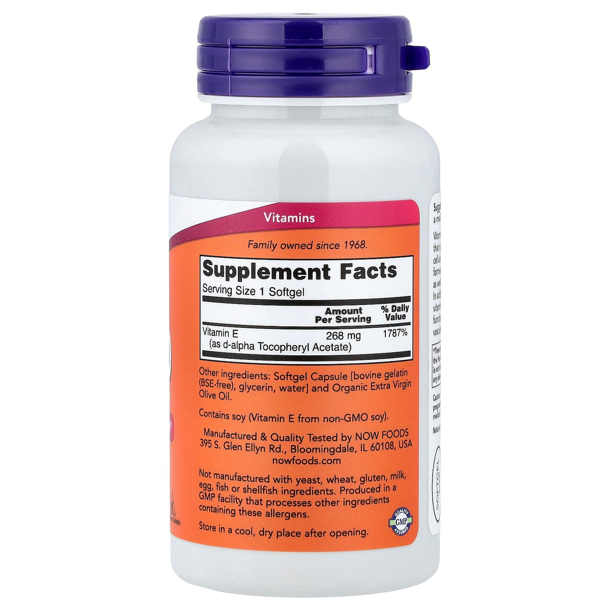 NOW Foods Vitamin E 400 IU 100 Softgels