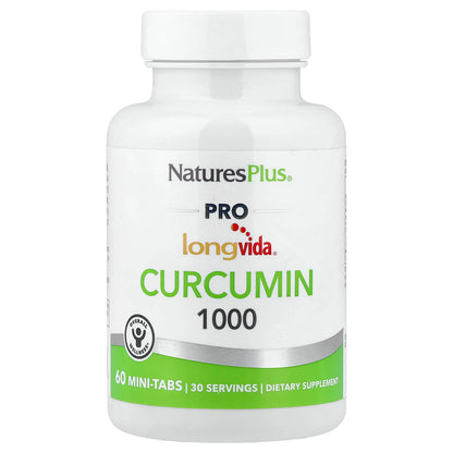 NaturesPlus Pro Longvida, Curcumin 1000 500 mg 60 Tabs