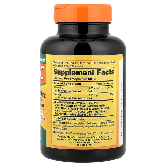 Ester-C with Citrus Bioflavonoids 1000 mg 120 Vegetarian Tabs