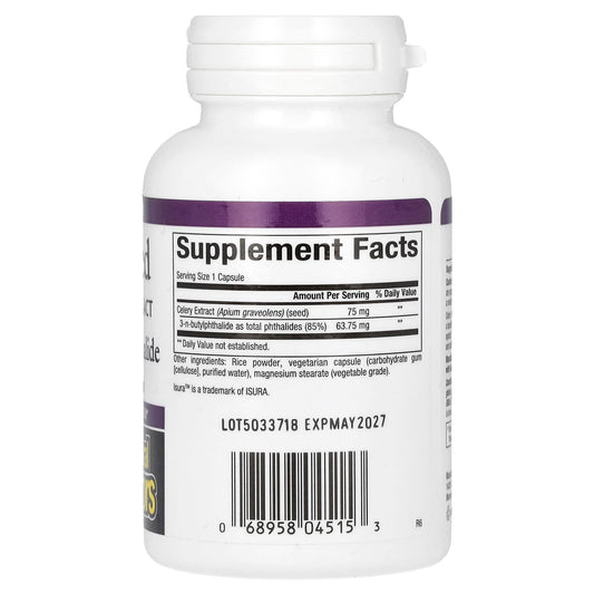 Natural Factors, Celery Seed, Standardised Extract, 60 Vegetarian Capsules