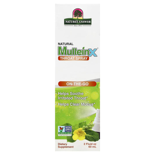 Nature's Answer, Natural Great Mullein-X® Throat Spray, 60 ml (2 fl oz)