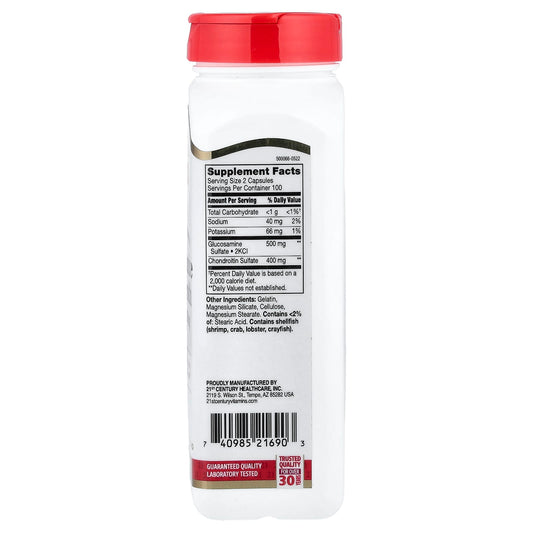 21st Century, Glucosamine Chondroitin, 200 Easy to Swallow Capsules