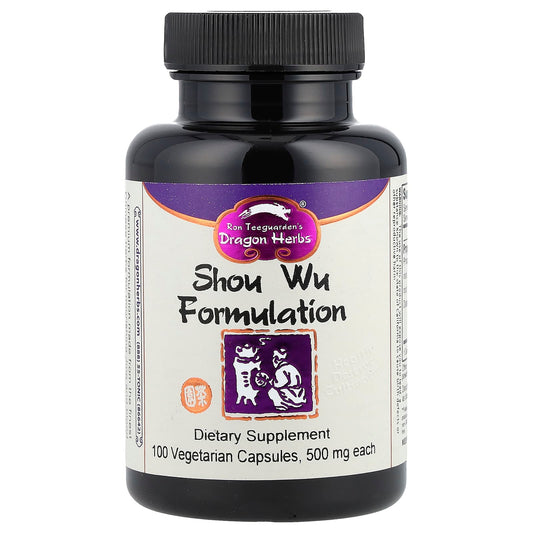 Dragon Herbs Shou Wu Formulation 500 mg 100 Vegetarian Capsules