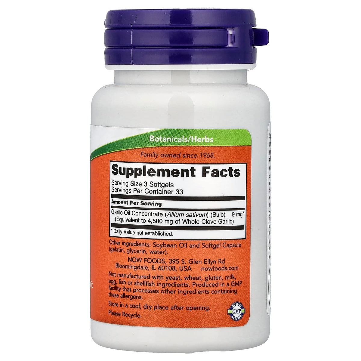 Now Foods, Garlic Oil, 1,500 mg, 100 Softgels
