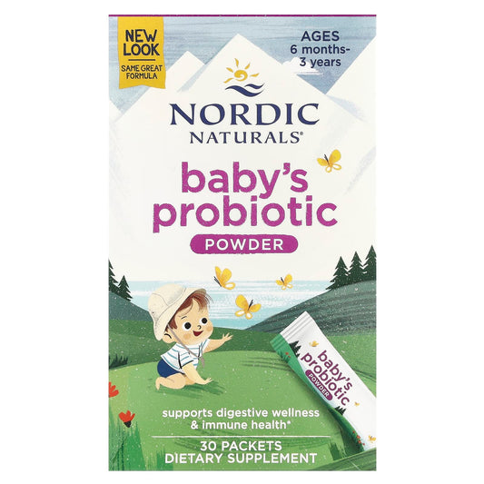 Nordic Naturals, Baby's Probiotic Powder, Ages 6 Months-3 Years, 30 Packets, 1.4 g Each