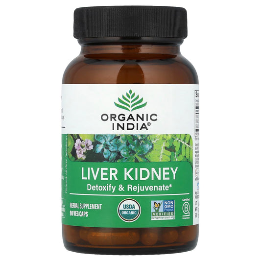 Organic India, Liver Kidney, 90 veggie caps