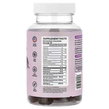 True Sea Moss, Sea Moss & Elderberry Gummies, 60 Gummies