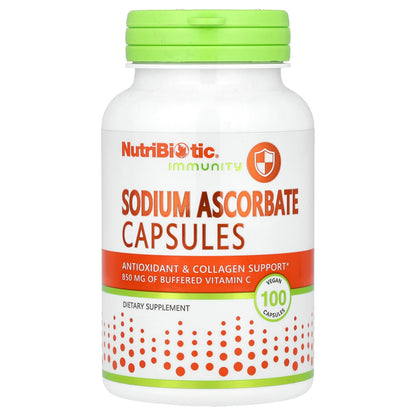 NutriBiotic Immunity Sodium Ascorbate 100 Vegan Capsules