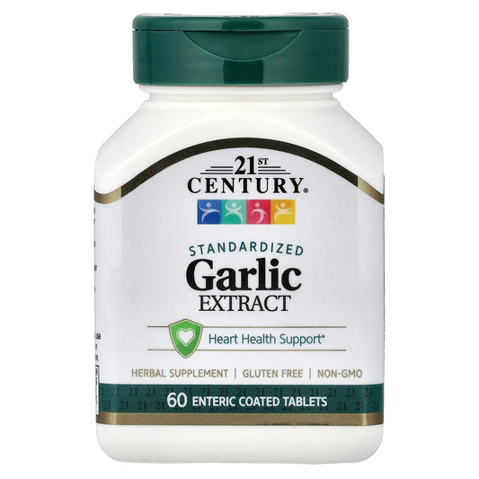 21st Century, Garlic Extract, Standardised, 60 Enteric Coated Tablets