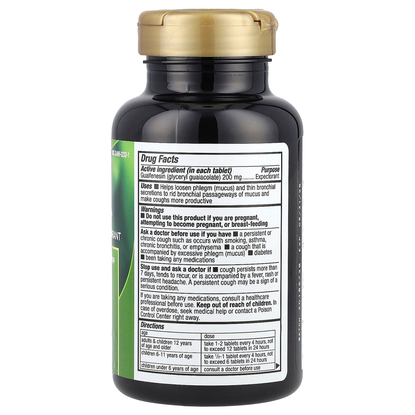 Nature's Way, Air-Power, Guaifenesin Expectorant, 200 mg, 100 Tablets