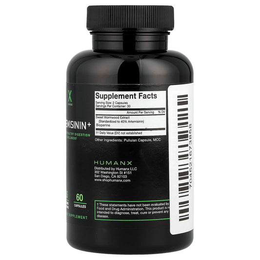 Humanx, Artemisinin+, 60 Capsules (252.5 mg per Capsule)