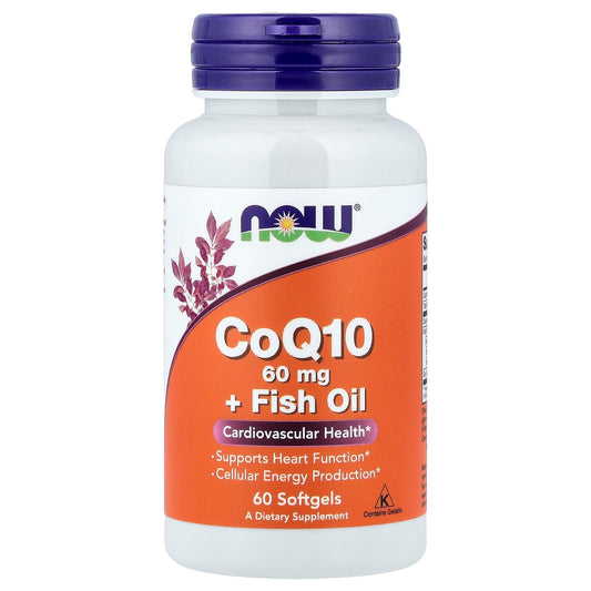 NOW Foods, CoQ10 + Fish Oil, 60 Capsules
