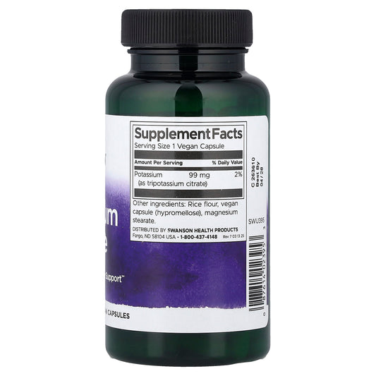 Swanson Potassium Citrate 99 mg 120 Caps