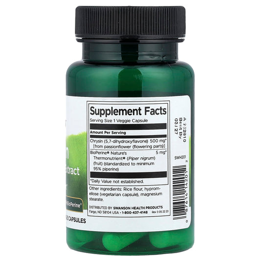 Swanson Vitamins, Chrysin, 30 Veggie Capsules
