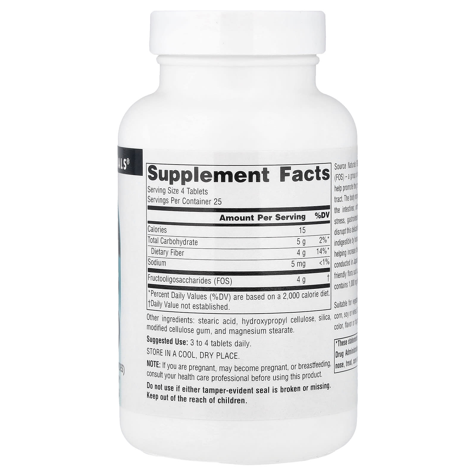 Source Naturals, FOS, 100 Tablets (1,000 mg per Tablet)