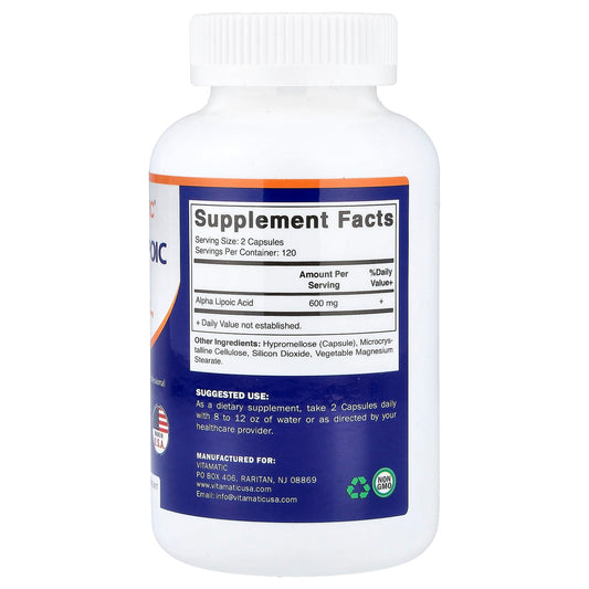 Vitamatic, Alpha-lipoic Acid, 240 Veg Capsules (300 mg per Capsule)