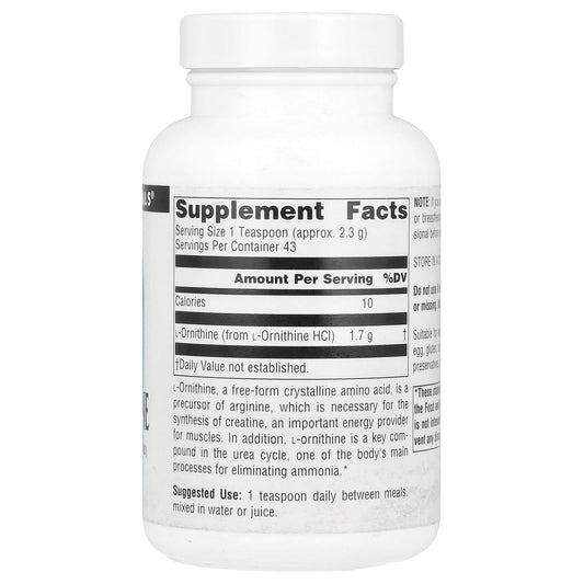 Source Naturals, L-Ornithine Powder, 100 g (3.53 oz)