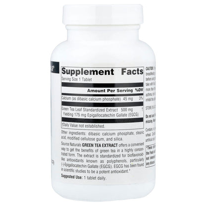 Source Naturals, Green Tea Extract, 500 mg, 120 Tablets