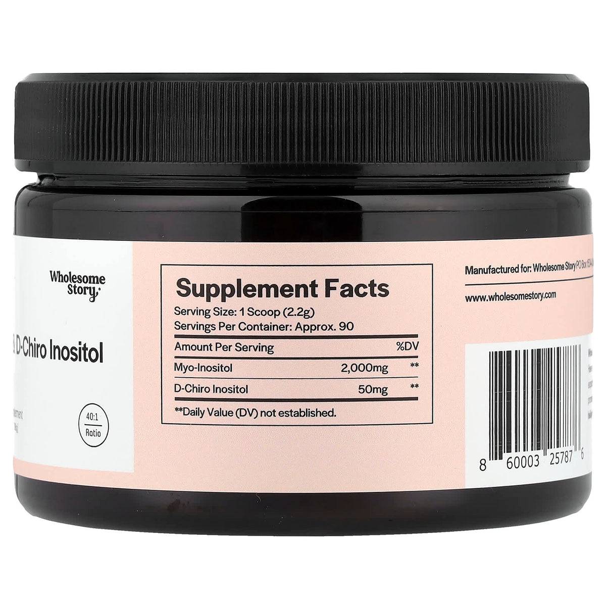 Wholesome Story Myo & D-Chiro Inositol Powder 6.99 oz (198 g)