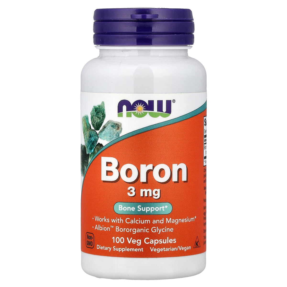 NOW Foods Boron 3 mg 100 Veg Caps