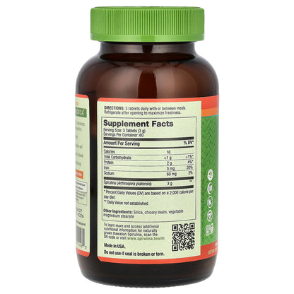 Nutrex Hawaii, Pure Hawaiian Spirulina, 3,000 mg Per Serving, 180 Tablets